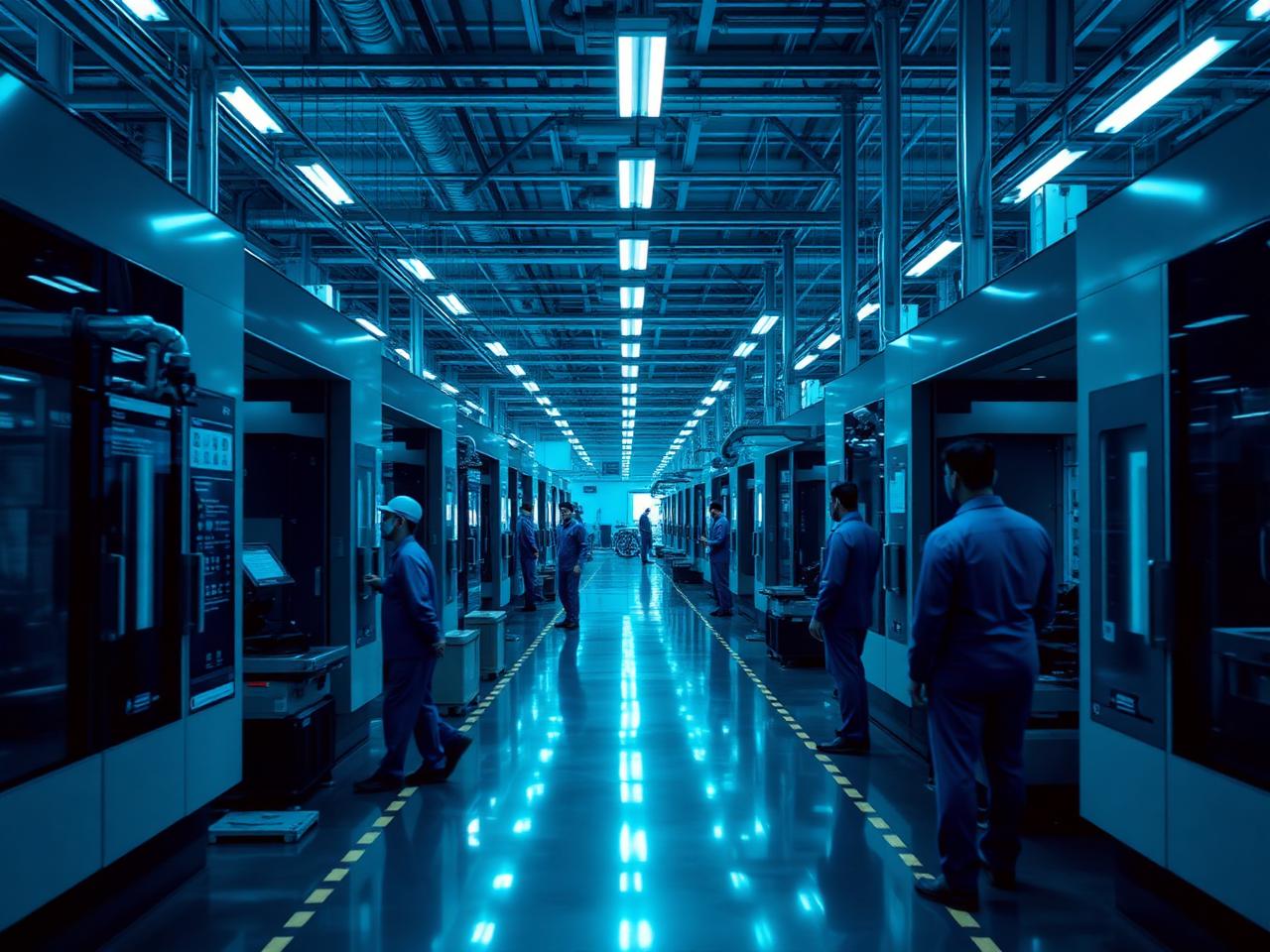Modern Indian manufacturing plant floor with CNC and automation